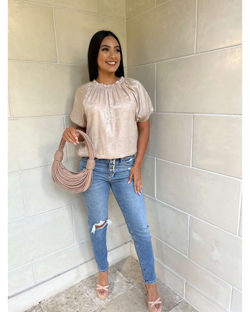 THE GIGI SHIMMER TOP