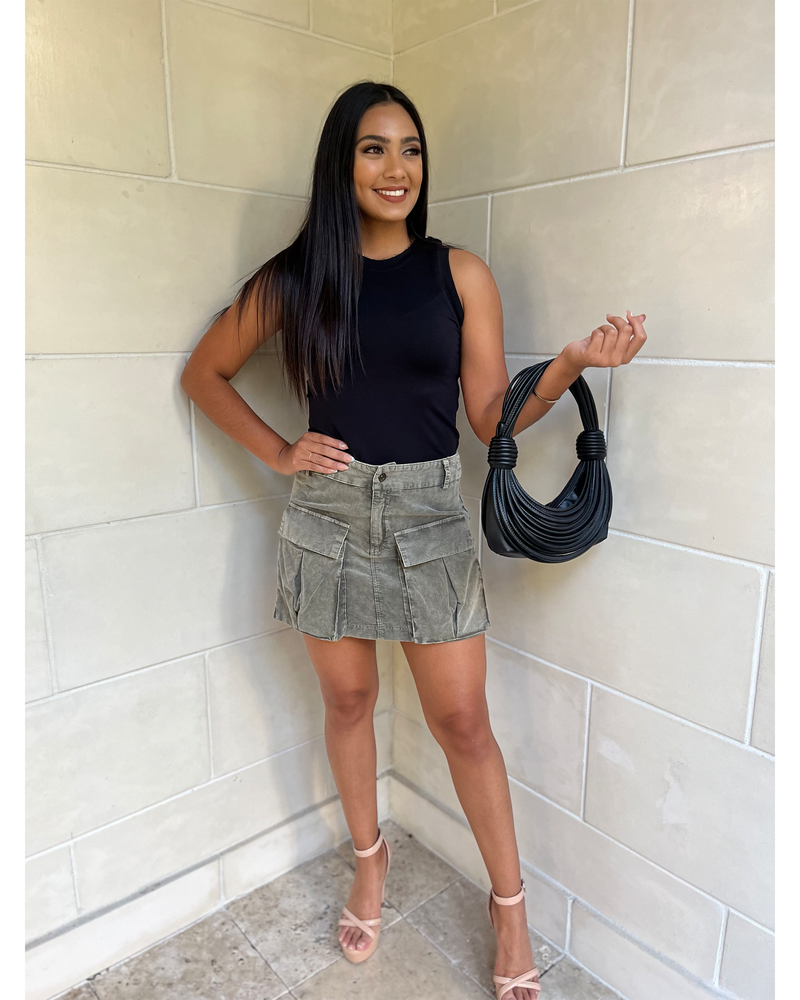 FLIRTING WITH FALL CARGO SKIRT