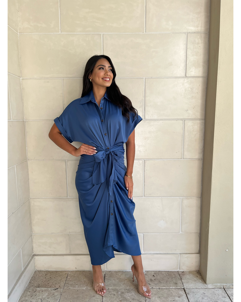 WRAPPED UP IN YOU MIDI DRESS