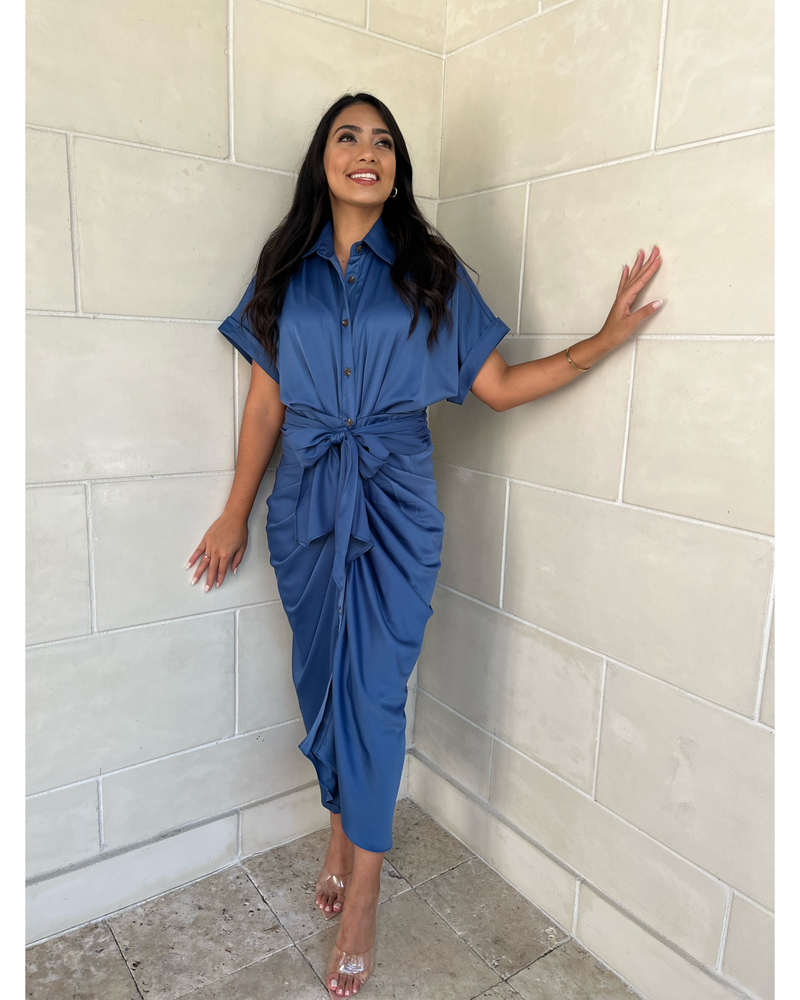 WRAPPED UP IN YOU MIDI DRESS