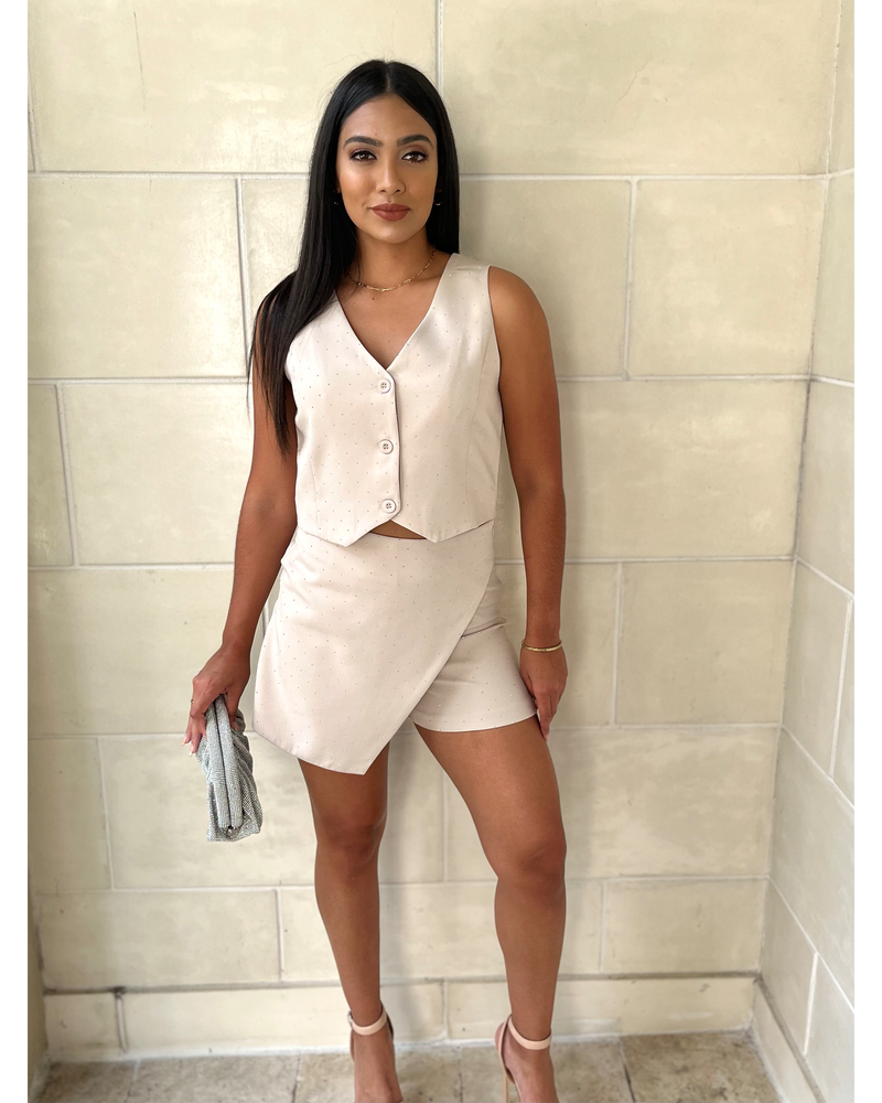 EMBELLISHED LOVE SKORT SET