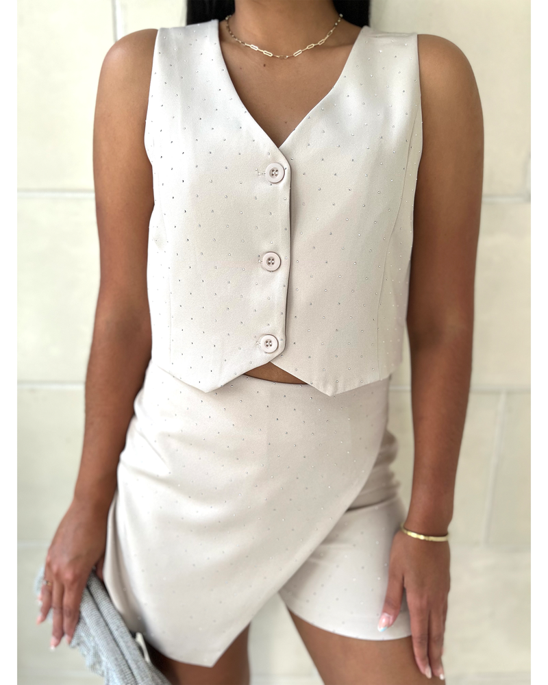 EMBELLISHED LOVE SKORT SET
