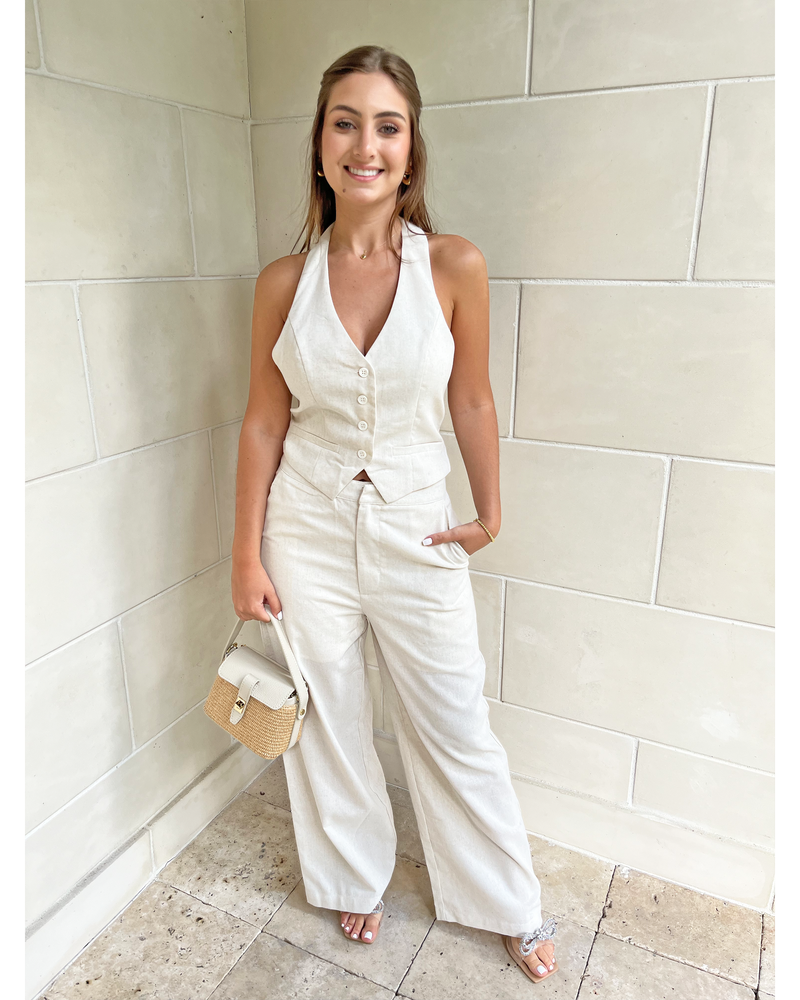 CALM AND COLLECTED VEST JUMPSUIT