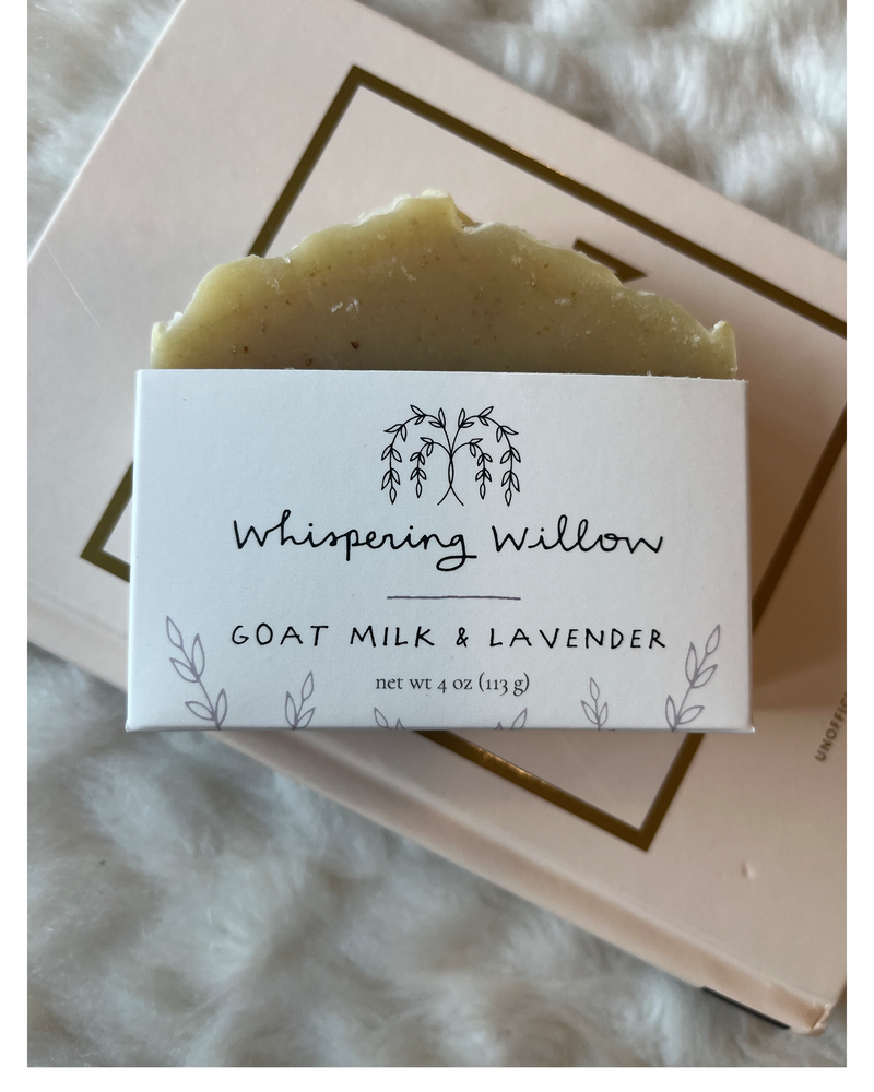 WHISPERING WILLOW GOAT MILK LAVENDER BAR SOAP