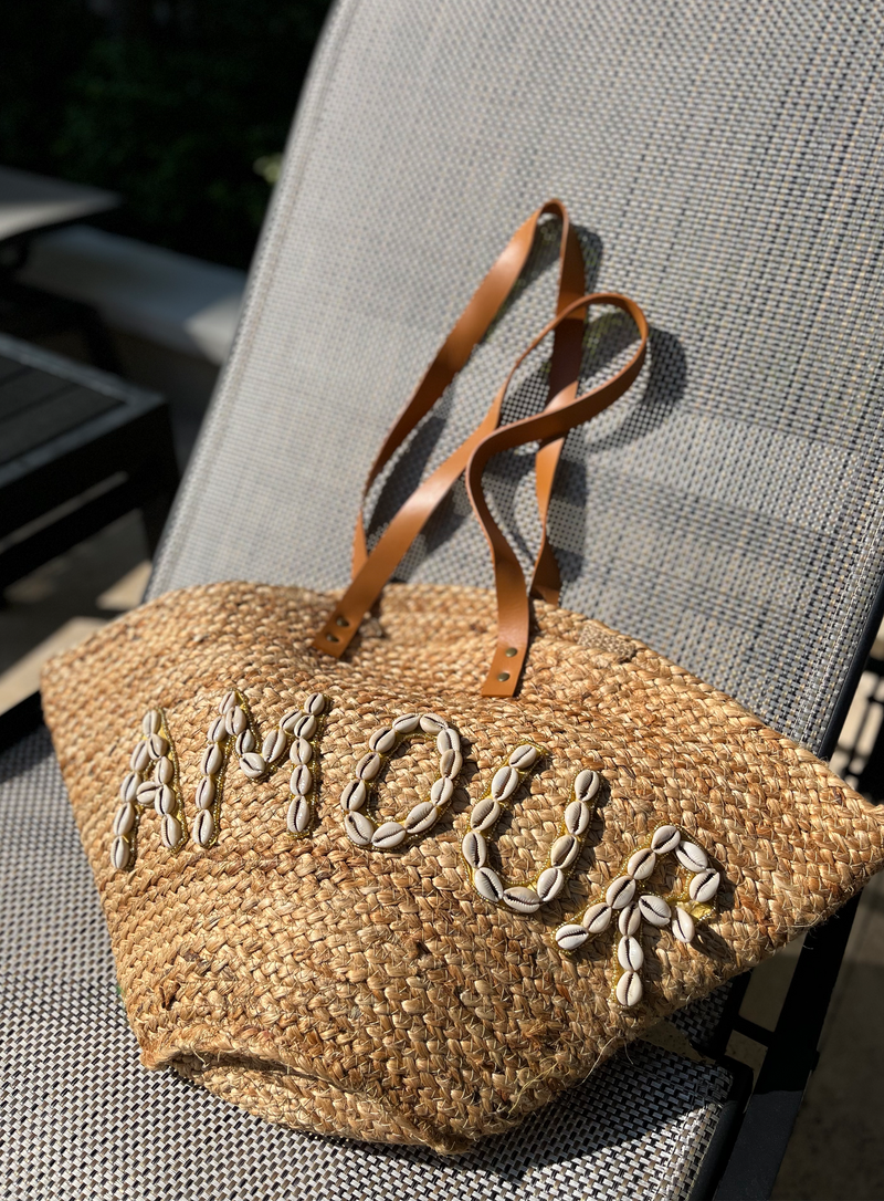 SHELLS ACCENT BEACH BAG