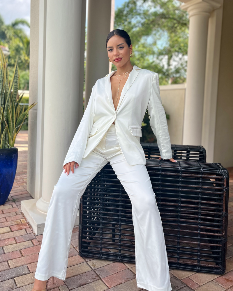 GIRL POWER SATIN BLAZER